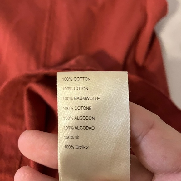 Anthropology Saturday Sunday Midi Dress Sz M Burnt Orange Pockets Cotton Beach - Picture 6 of 9